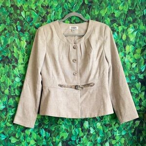 Isabella Suits - Tan Blazer with Snakeskin Accents